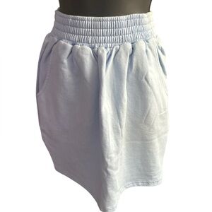 AMERICAN APPAREL Light Blue Elastic Waist Skirt with Pockets NWOT